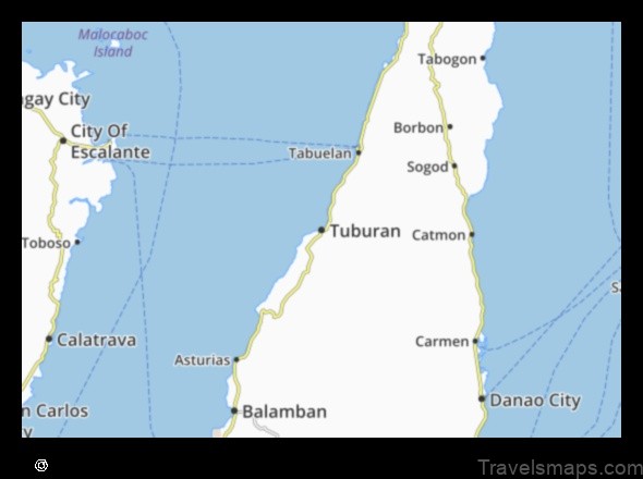 Map of Tuburan Philippines