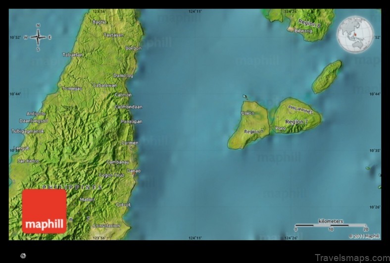 Map of Tuburan Philippines