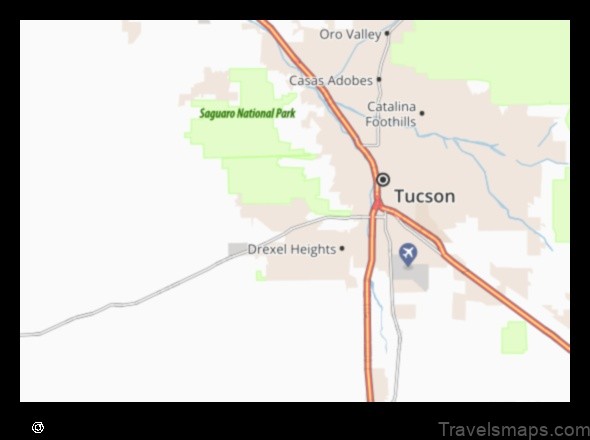 Map of Tucson Estates United States