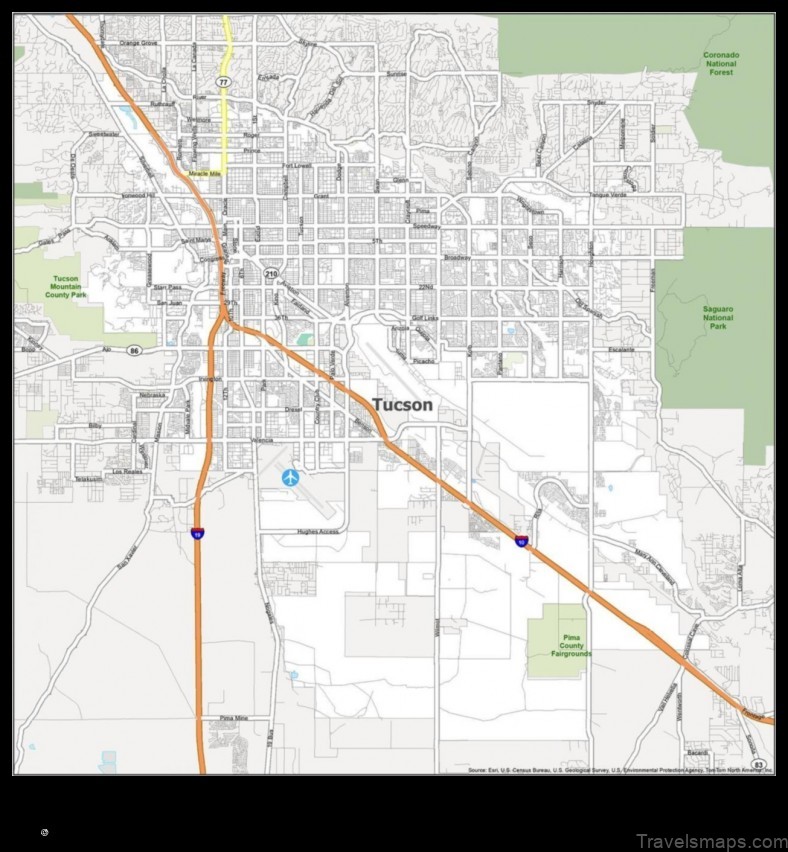 Map of Tucson Estates United States