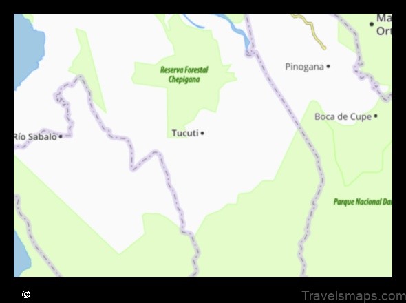 Map of Tucutí Panama