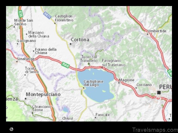 Map of Tuoro sul Trasimeno Italy