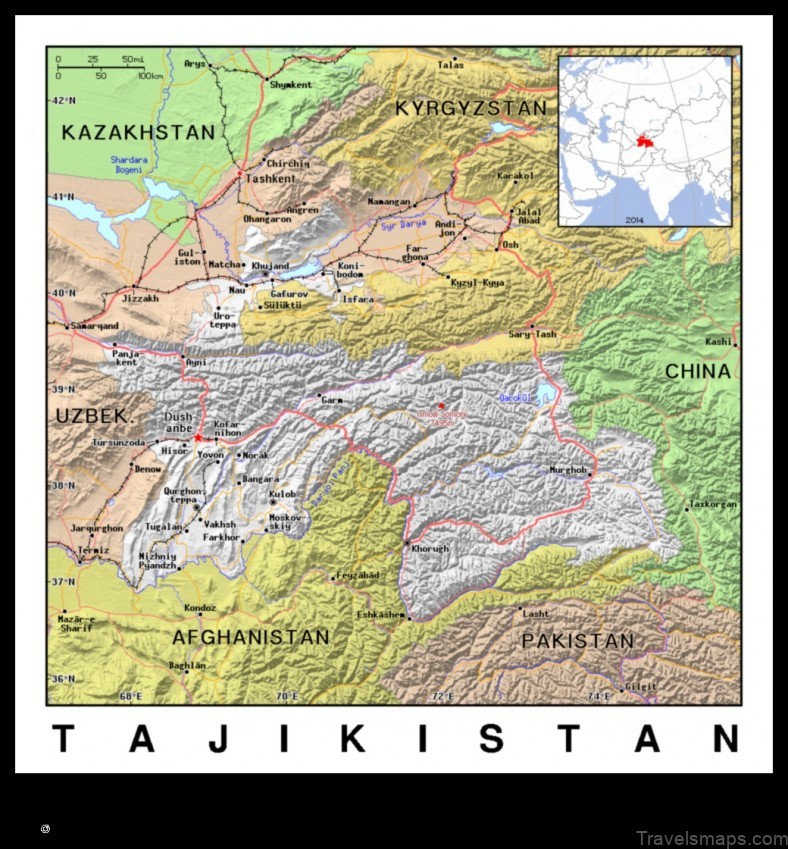 Map of Tursunzoda Tajikistan