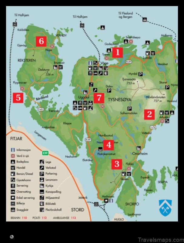 Map of Uggdal Norway