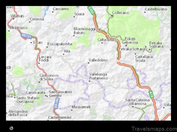 Map of Valledolmo Italy