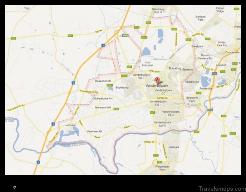 Map of Vanderbijlpark South Africa