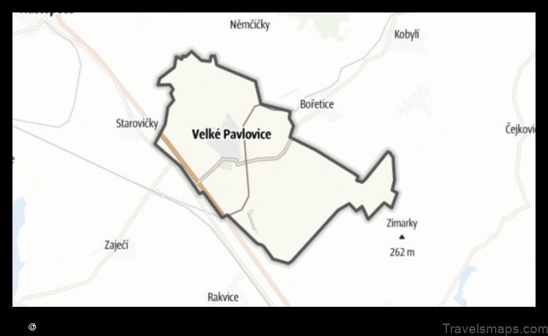 Map of Velké Pavlovice Czech Republic