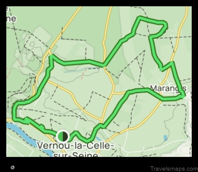 Map of Vernou-la-Celle-sur-Seine France