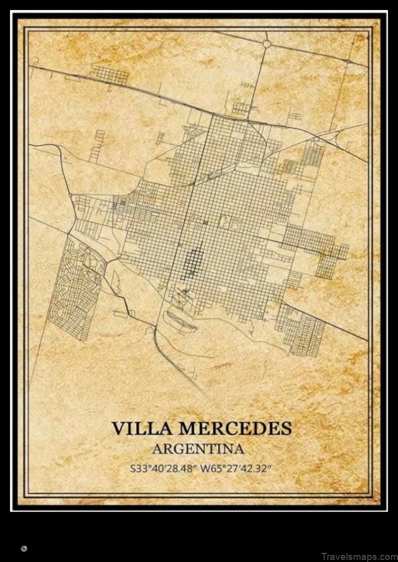 Map of Villa Mercedes Argentina