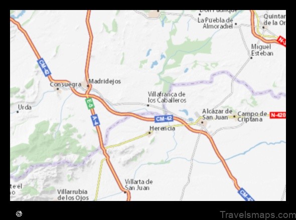 Map of Villafranca de los Caballeros Spain