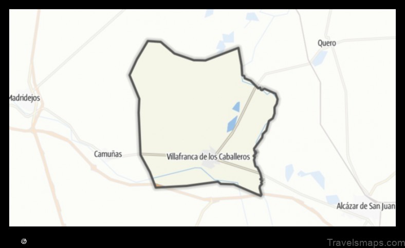 Map of Villafranca de los Caballeros Spain