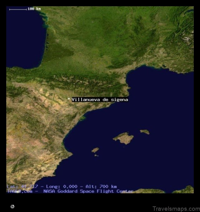 Map of Villanueva de Sigena Spain