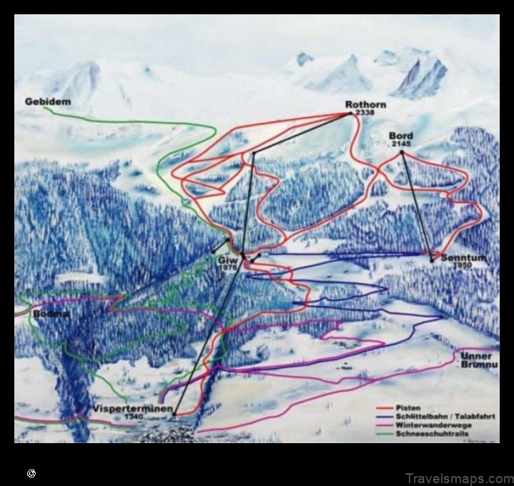 Map of Visperterminen Switzerland