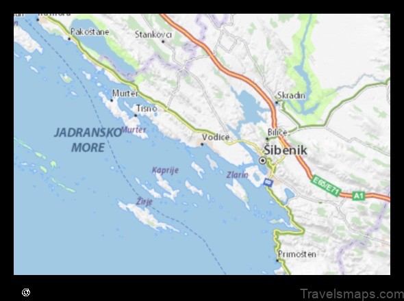 Map of Vodice Croatia