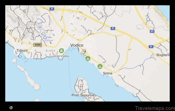 Map of Vodice Croatia