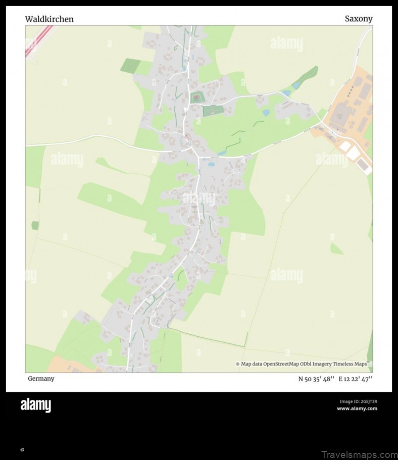 Map of Waldkirchen Germany