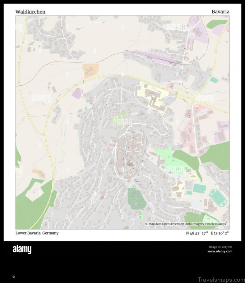 Map of Waldkirchen Germany