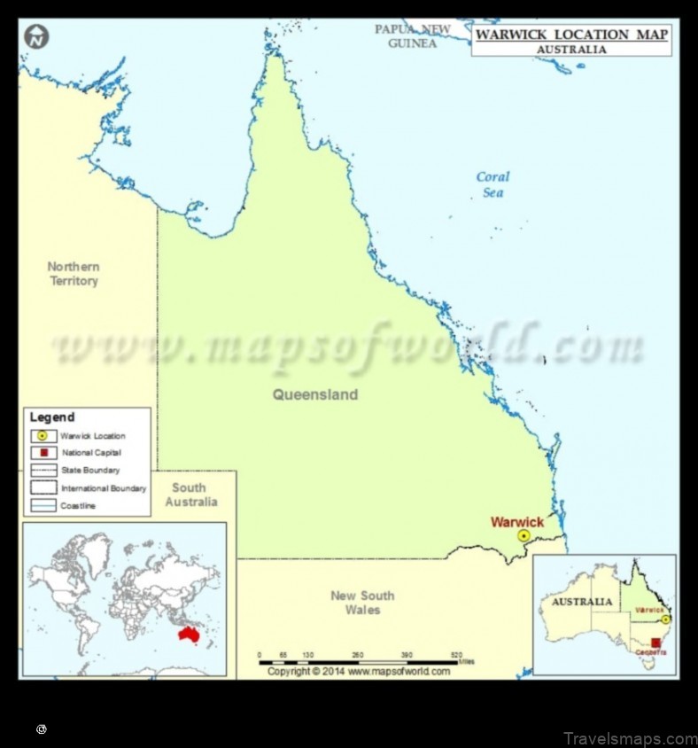 Map of Warwick Australia