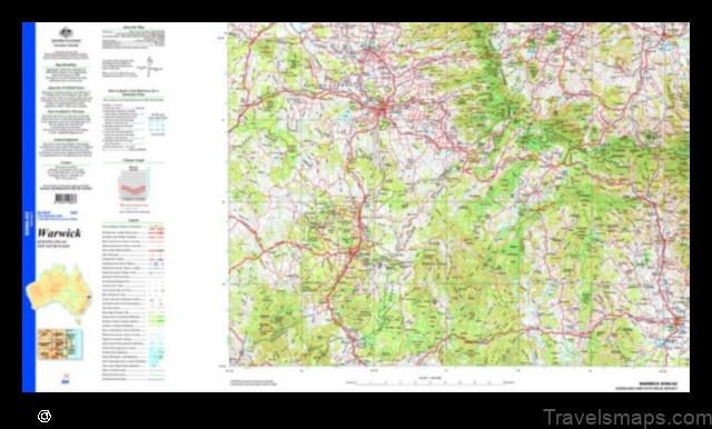 Map of Warwick Australia