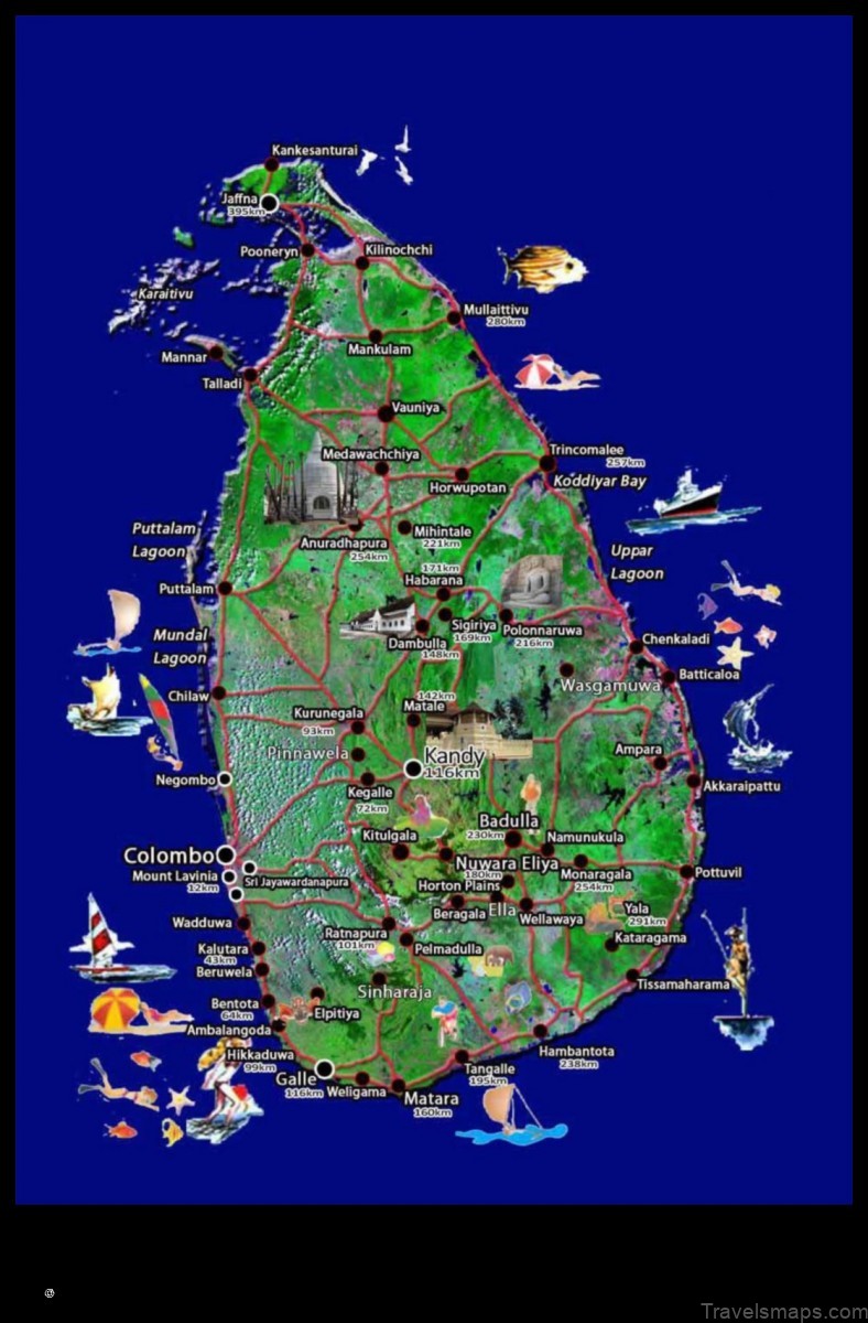 Map of Wellawaya Sri Lanka