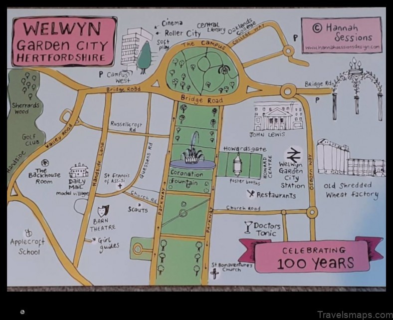 Map of Welwyn Garden City United Kingdom