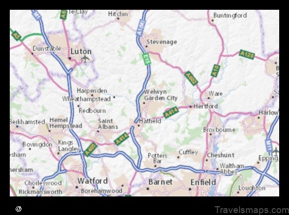 Map of Welwyn Garden City United Kingdom