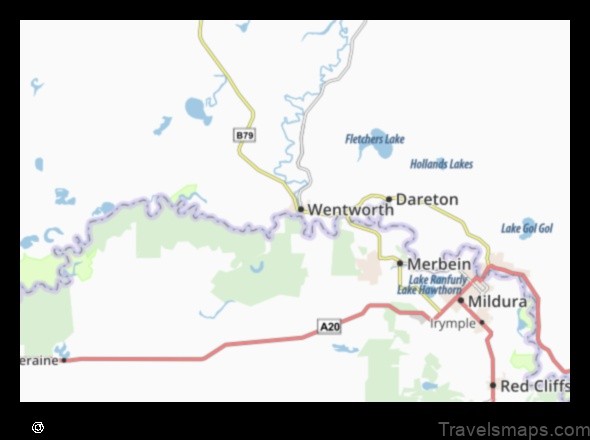 Map of Wentworth Australia