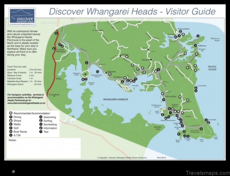 Map of Whangarei New Zealand