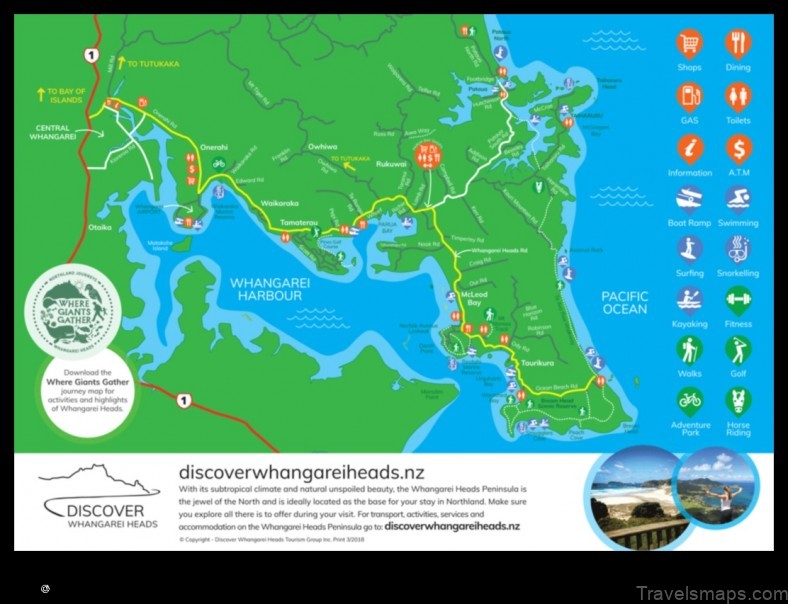 Map of Whangarei New Zealand