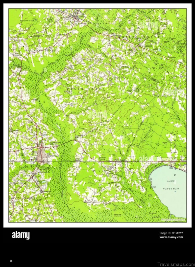 Map of Whiteville United States