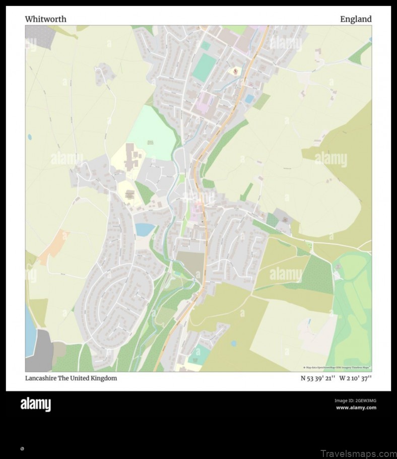 Map of Whitworth United Kingdom