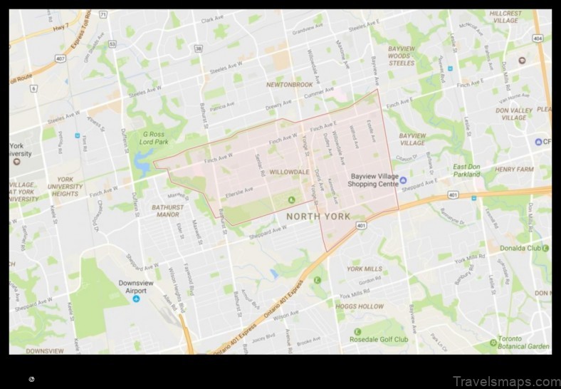 Map of Willowdale West Canada