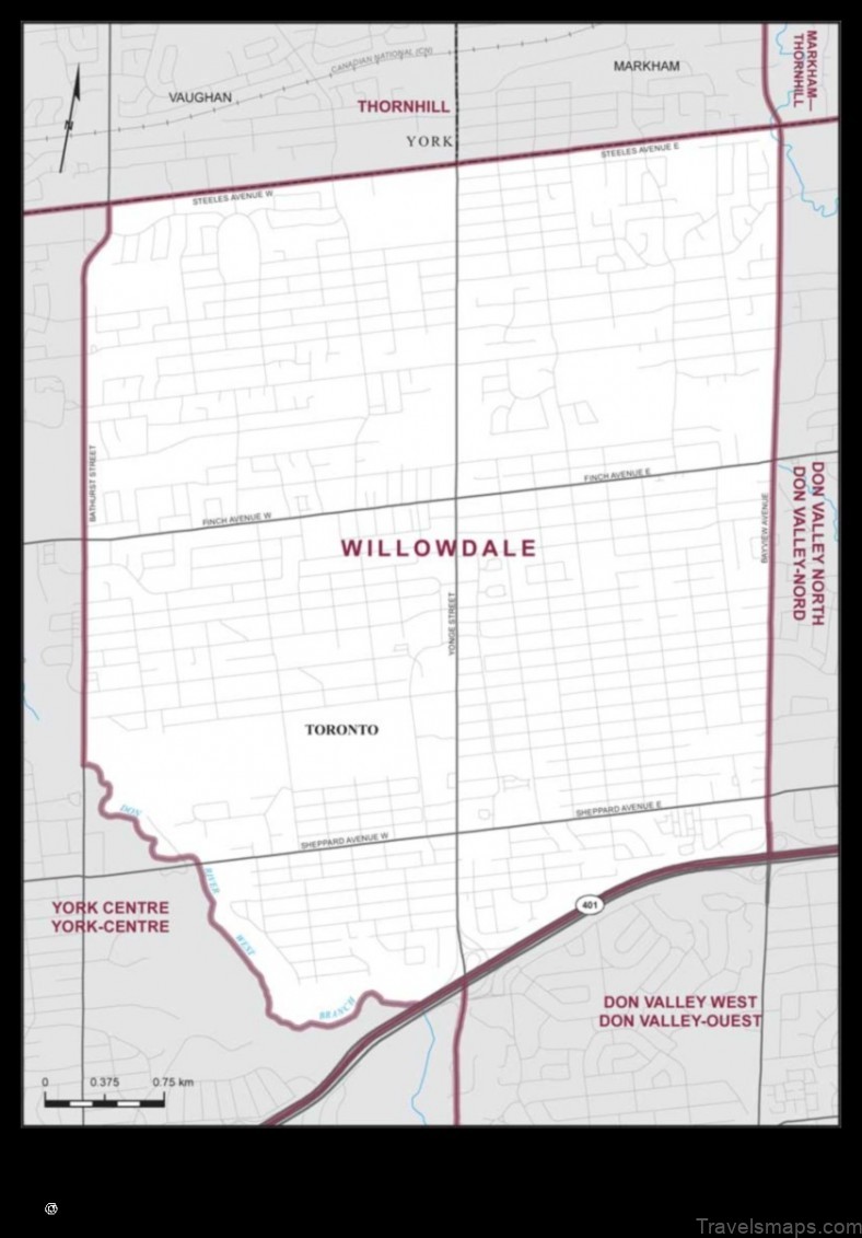 Map of Willowdale West Canada