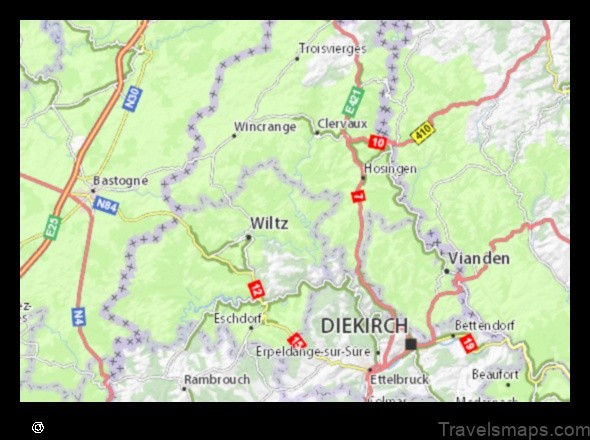 Map of Wilwerwiltz Luxembourg