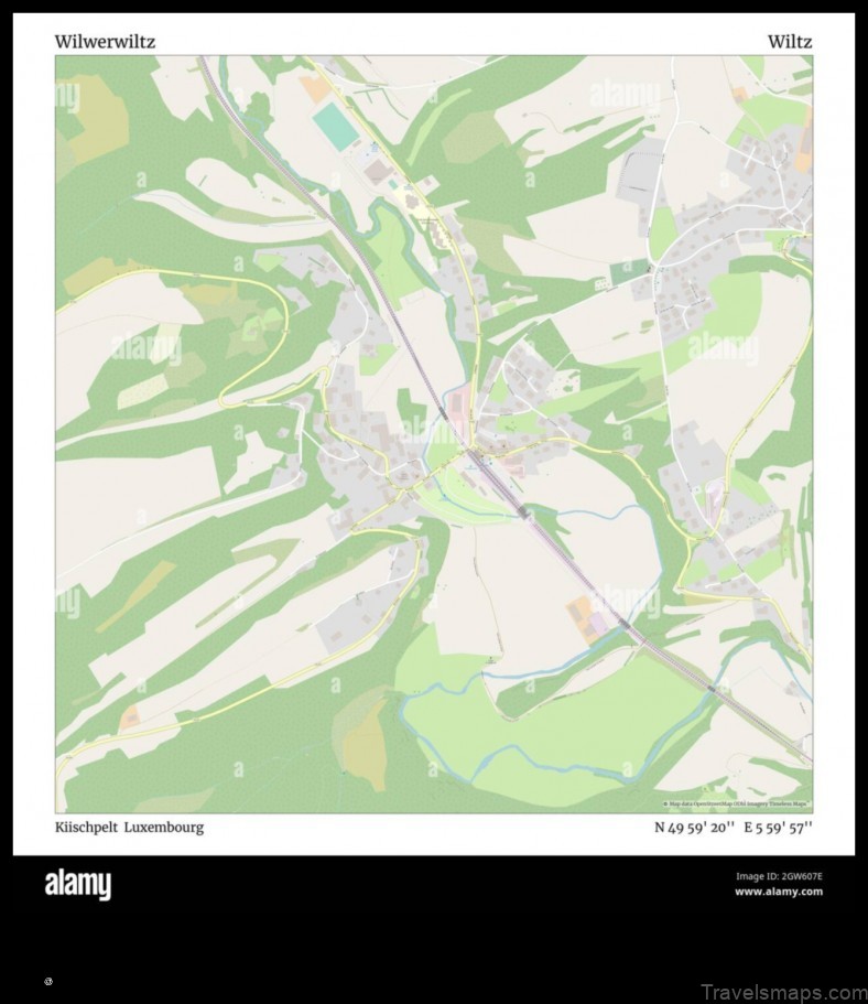 Map of Wilwerwiltz Luxembourg