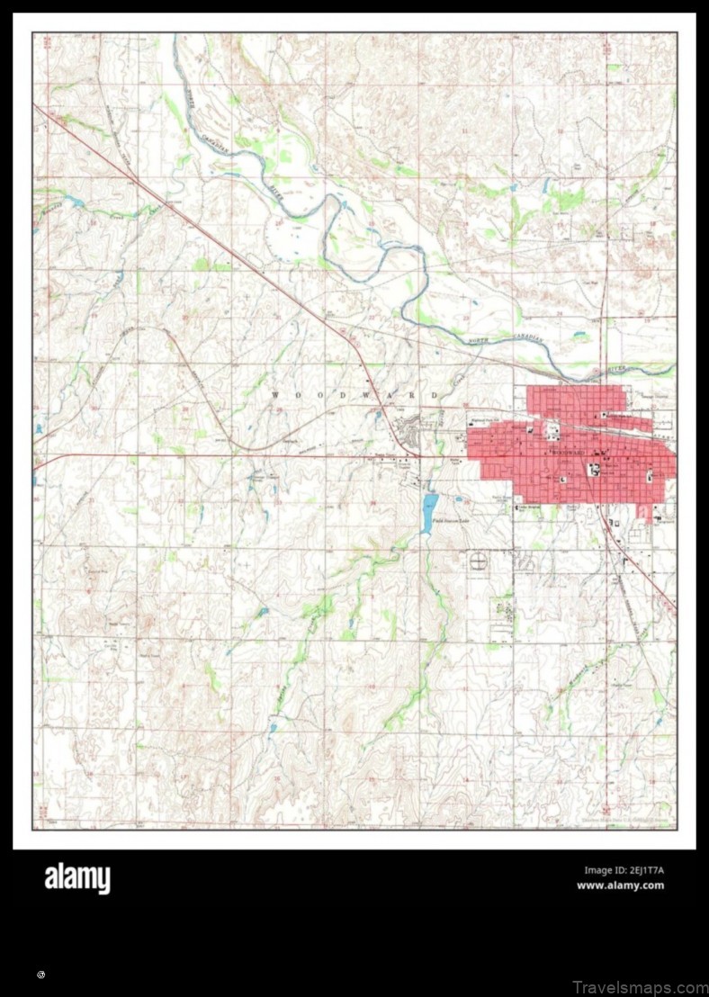 Map of Woodward United States