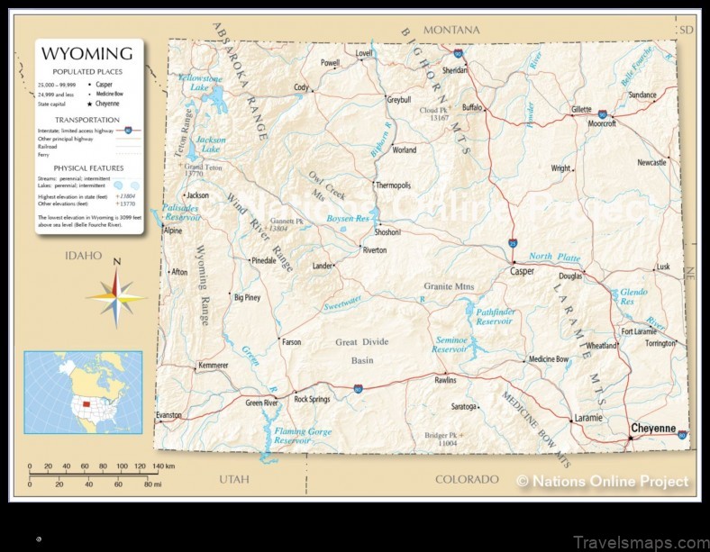 Map of Wyoming Australia