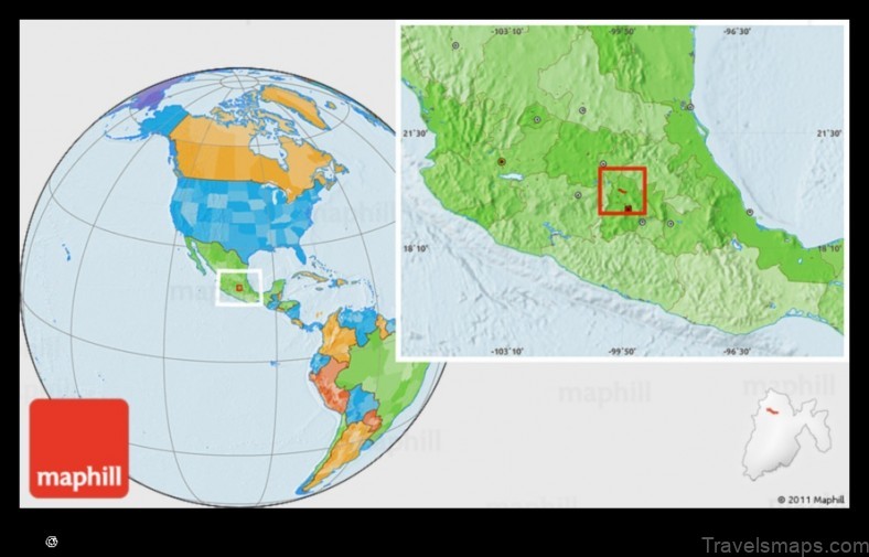 Map of Xacaxomulco Mexico