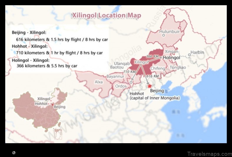 Map of Xilin China