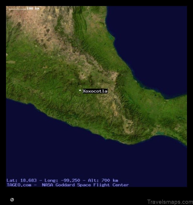 Map of Xoxocotla Mexico