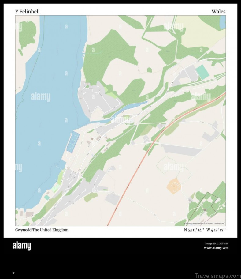 Map of Y Felinheli United Kingdom