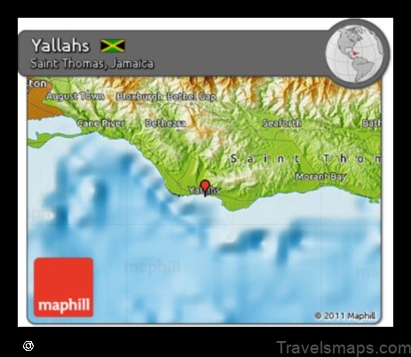 Map of Yallahs Jamaica