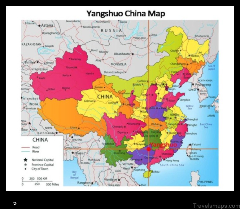 Map of Yanguan China