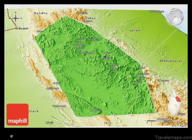 Map of Yanqul Oman