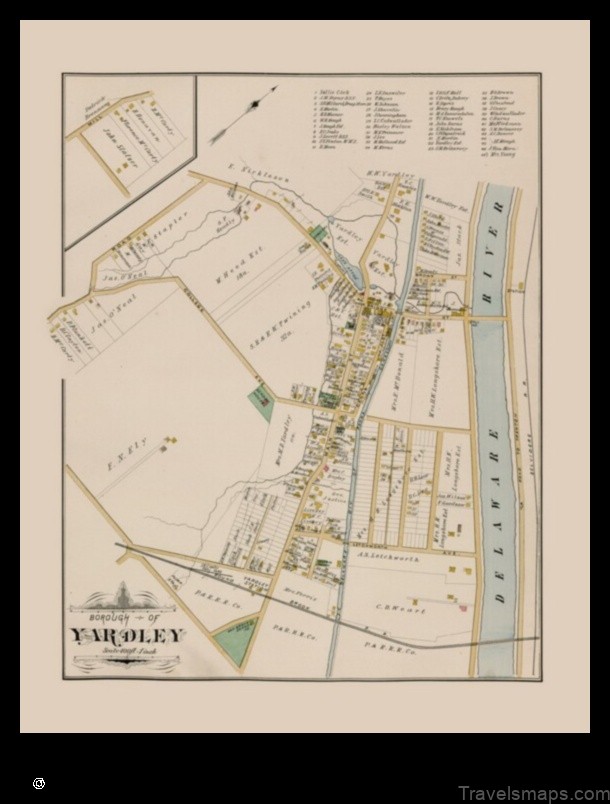 Map of Yardley United States