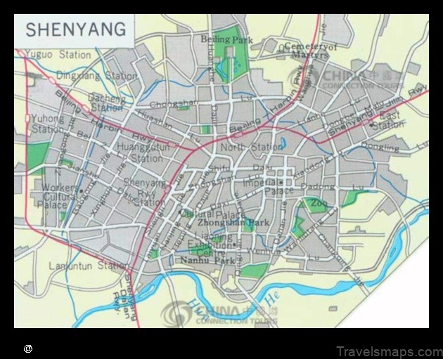 Map of Zhenyang China