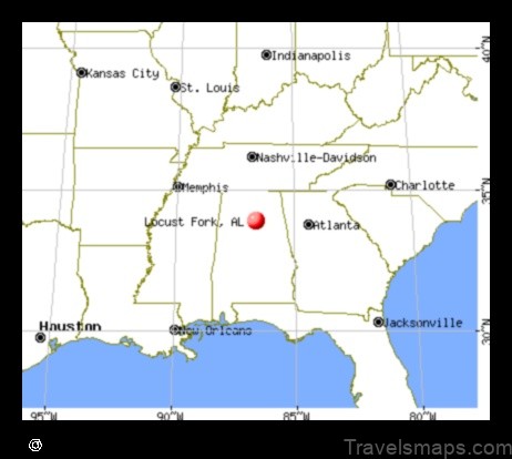 Map of Locust Fork United States