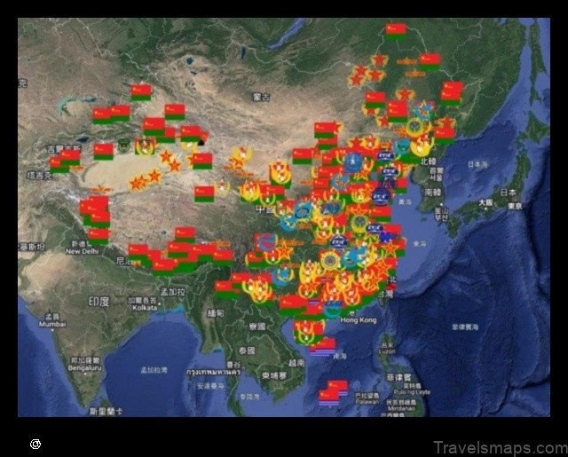 Map of Bingtuan Sanshiliu Tuan China