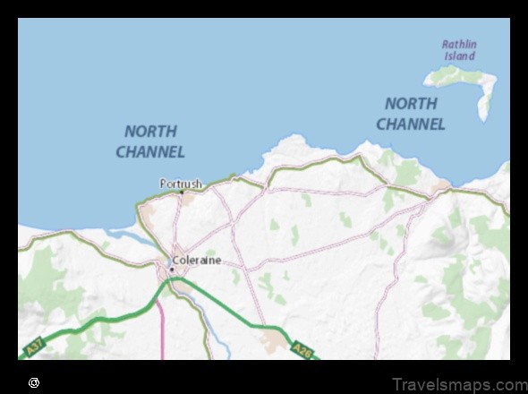 Map of Bushmills United Kingdom