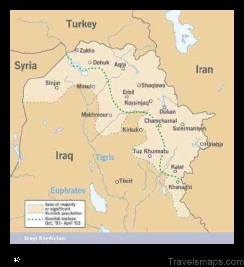 Map of Derbendîxan Iraq